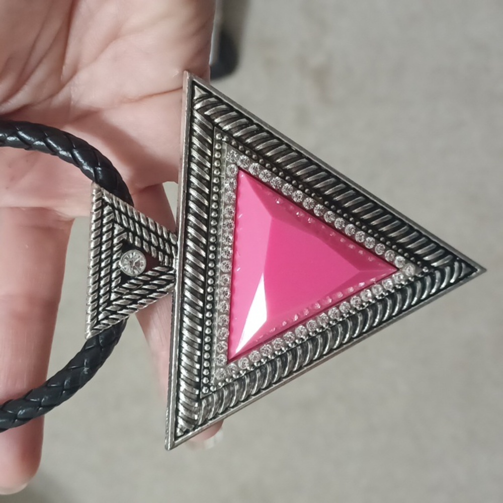 Beautiful Pink Triangle Necklace